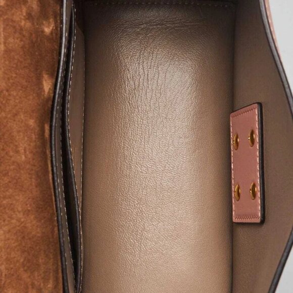 Fendi Pink Lambskin Leather Small U Kan Chain Shoulder Bag 8BT312 - Picture 5 of 12